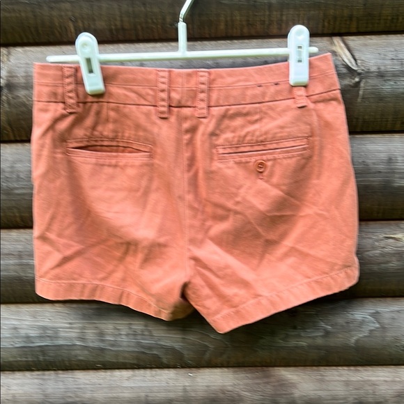 Women’s J. Crew Size 2 Orange Chinos Shorts Chic Cotton Blend - Picture 2 of 5